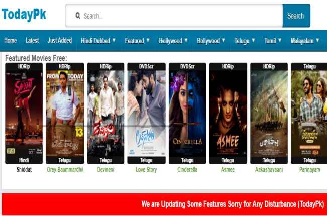 Todaypk 2021 – Download Tamil, Telugu, Hollywood, and Bollywood movies